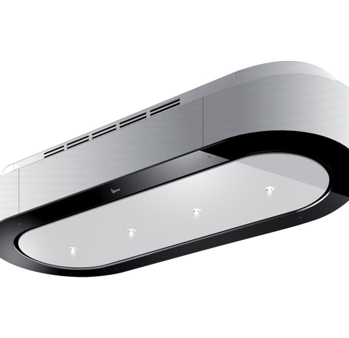 Baraldi UNIKA Hotte de plafond cm. 120 - moteur 800 m3 / h - blanc / noir