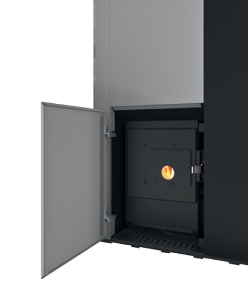 Eva Calòr SB 80 Chauffe-eau hermétique à granulés - 10,2 kw - 230 m³ chauffable - blanc/noir