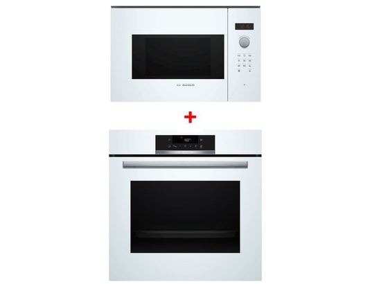 BOSCH - Four encastrable pyrolyse HBA572BW3F + BFL523MW1F